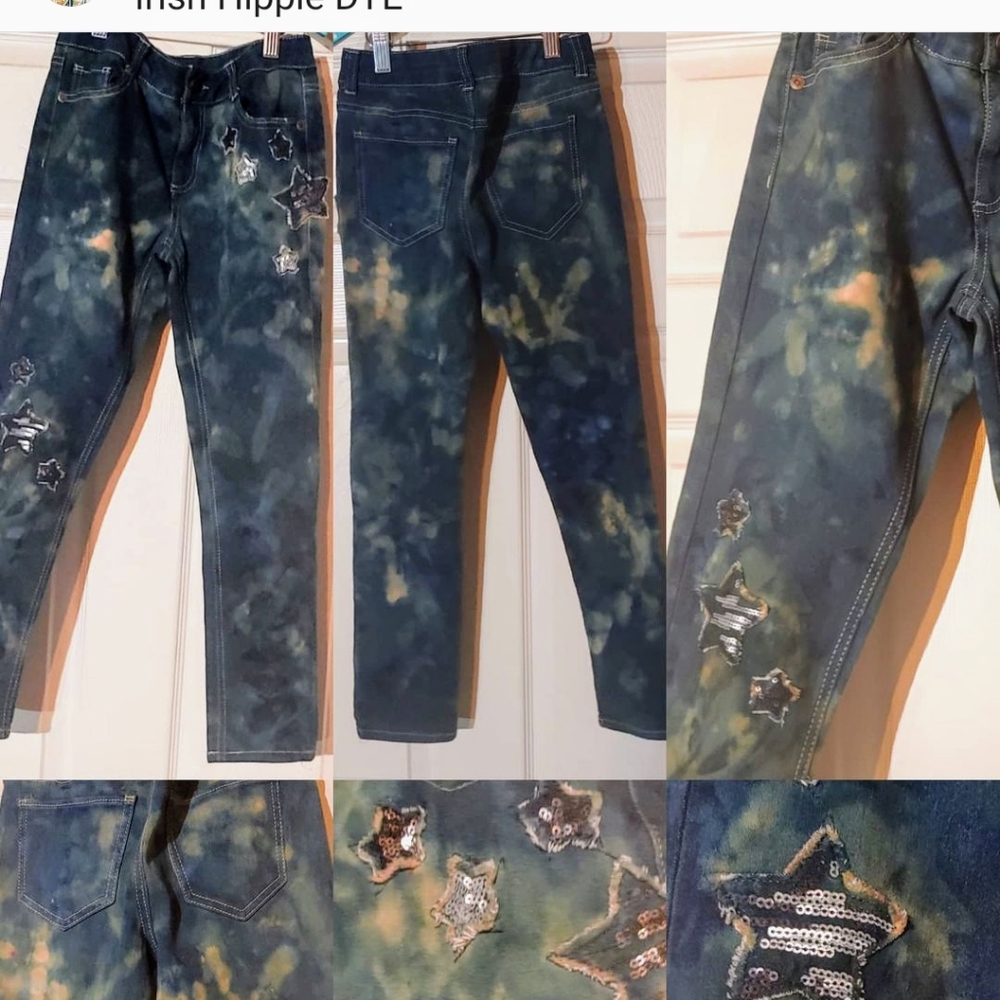 Tie dye one of a kind fabulous jeans